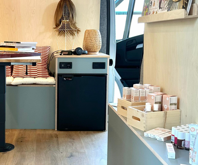 Intérieur de la camionnette